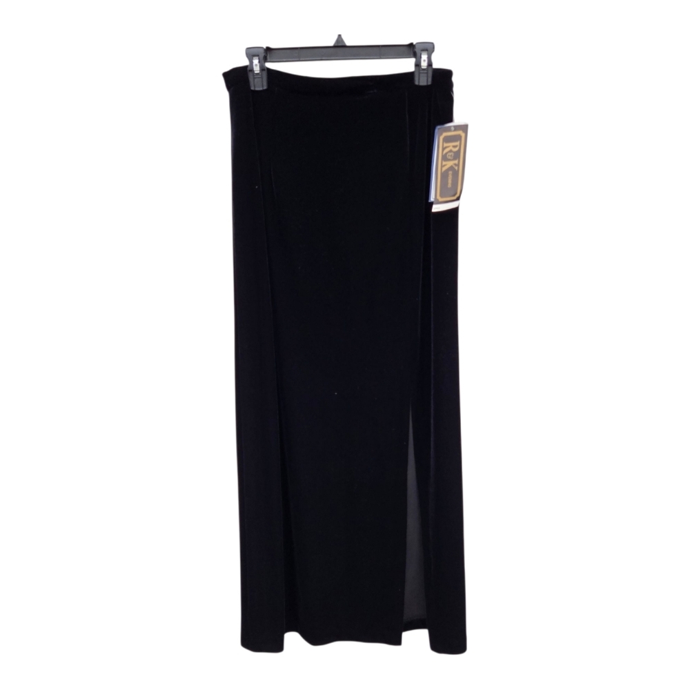Vintage R&K Black Velvet Skirt 90s Witch Office Goth Medium